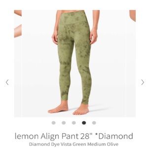 Lululemon Align Pant 28" Diamond Dye
Diamond Dye Vista Green Medium Olive